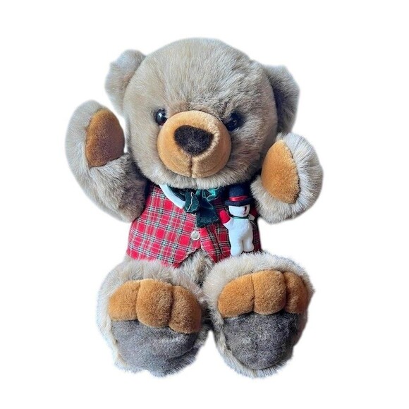 RARE JC Penny Holiday Collection Brown Bear Co Christmas Plush Papa Bear 29" - Picture 1 of 16